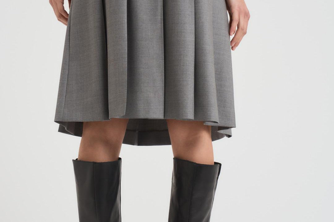 Gonna donna midi Gimmy grigia GIMMY 010 MAX MARA STUDIO 