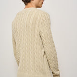 Maglia uomo a treccia ecru 710965867 001 RALPH LAUREN 