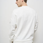 Felpa uomo bianca girocollo SS098AG 103 CP COMPANY 