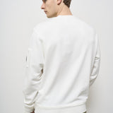 Felpa uomo bianca girocollo SS098AG 103 CP COMPANY 