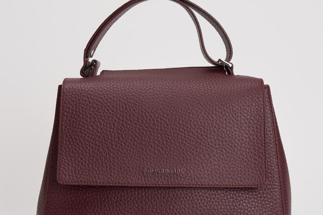 Borsa donna Sveva Soft Media a spalla in pelle con tracolla chianti BT2006SOF CHIANTI ORCIANI 