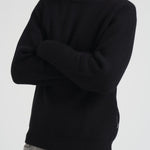 Maglia uomo girocollo nera 1000471 100 LES DEUX 