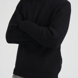 Maglia uomo girocollo nera 1000471 100 LES DEUX 