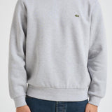 Felpa uomo girocollo in pile grigia SH9608 CCA LACOSTE 