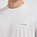T-shirt uomo bianca con logo nero 8N1TD8 1JVZ0100 EMPORIO ARMANI 