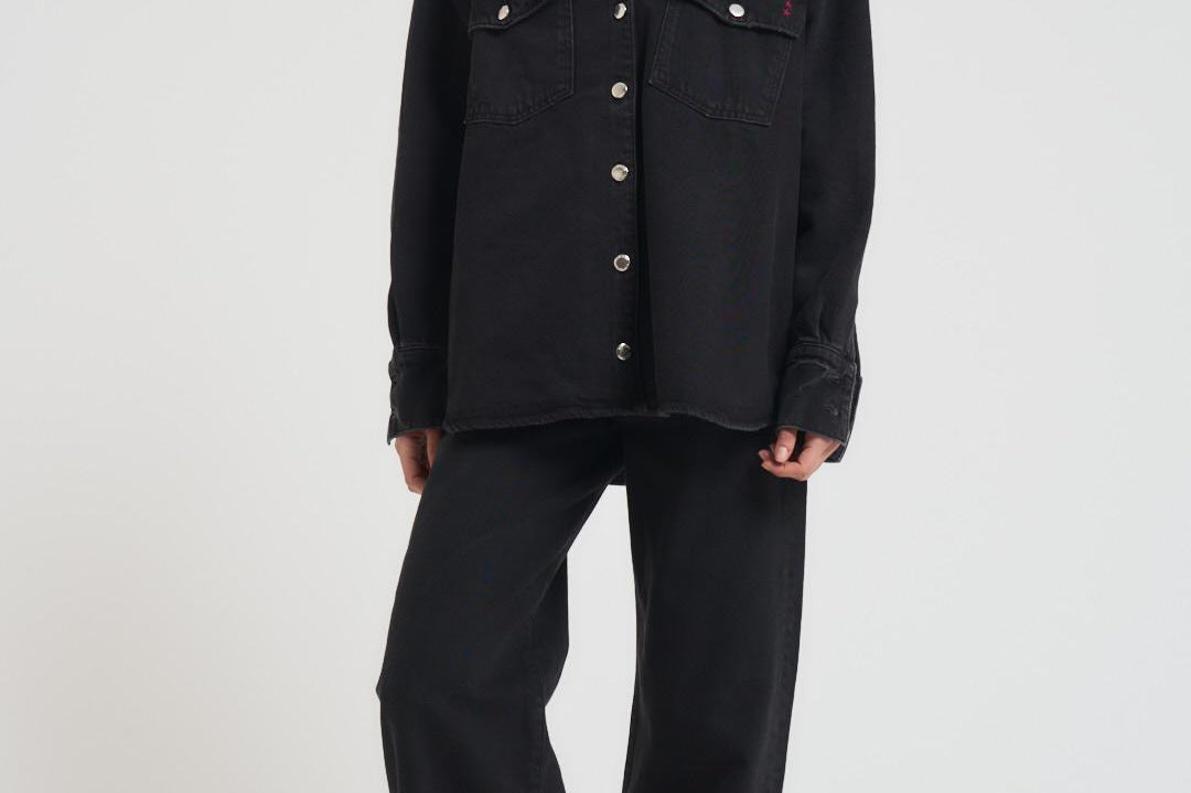 Camicia donna denim nero NOA GRAPHITE ICON DENIM 