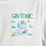 T-shirt uomo girocollo bianca ricamo Gin Tonic GINTONICRECIPE 01NEMB MC2 SAINT BARTH 