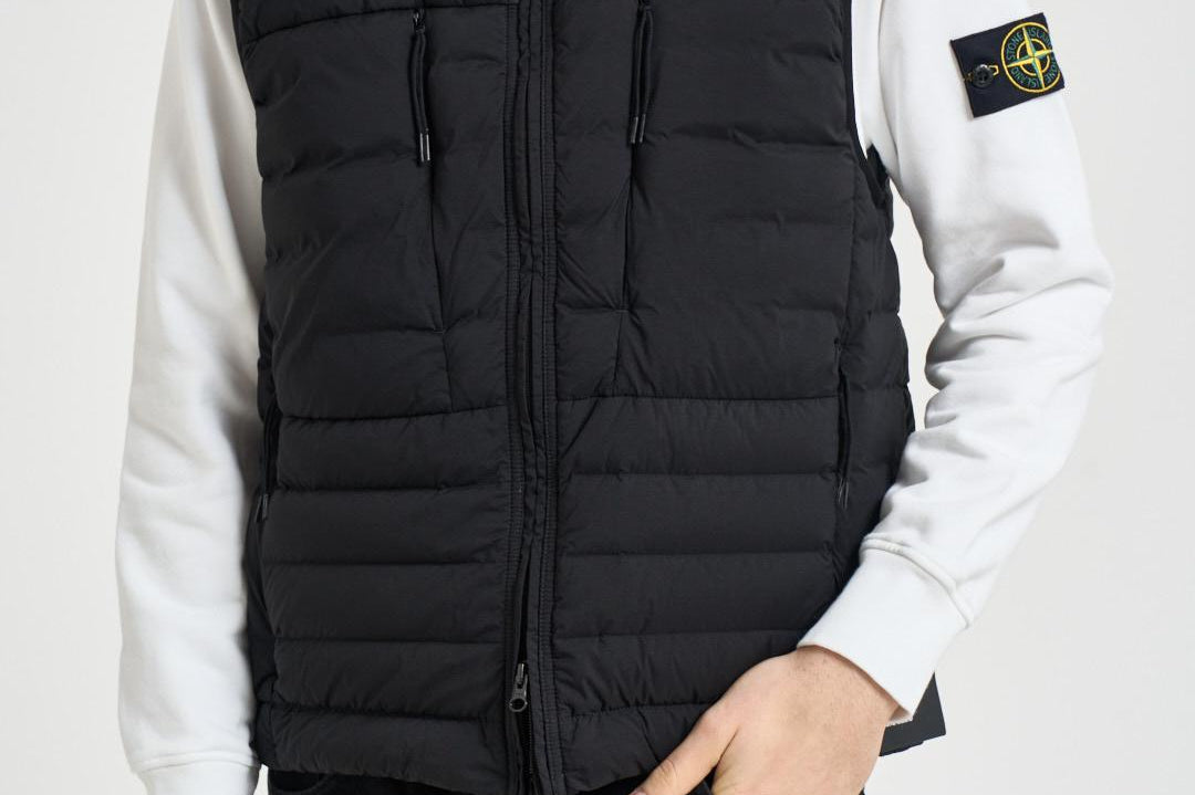 Gilet uomo con zip nero G100007 S0183V0029 STONE ISLAND 