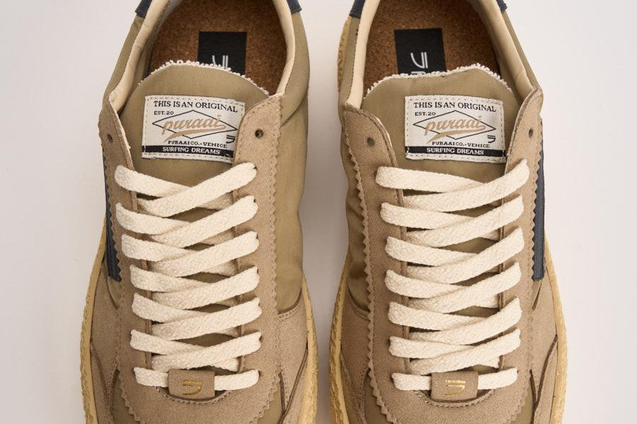 Sneakers uomo Vintage Whale in pelle verde VINTAGE GOLDENVERDE PURAAI 