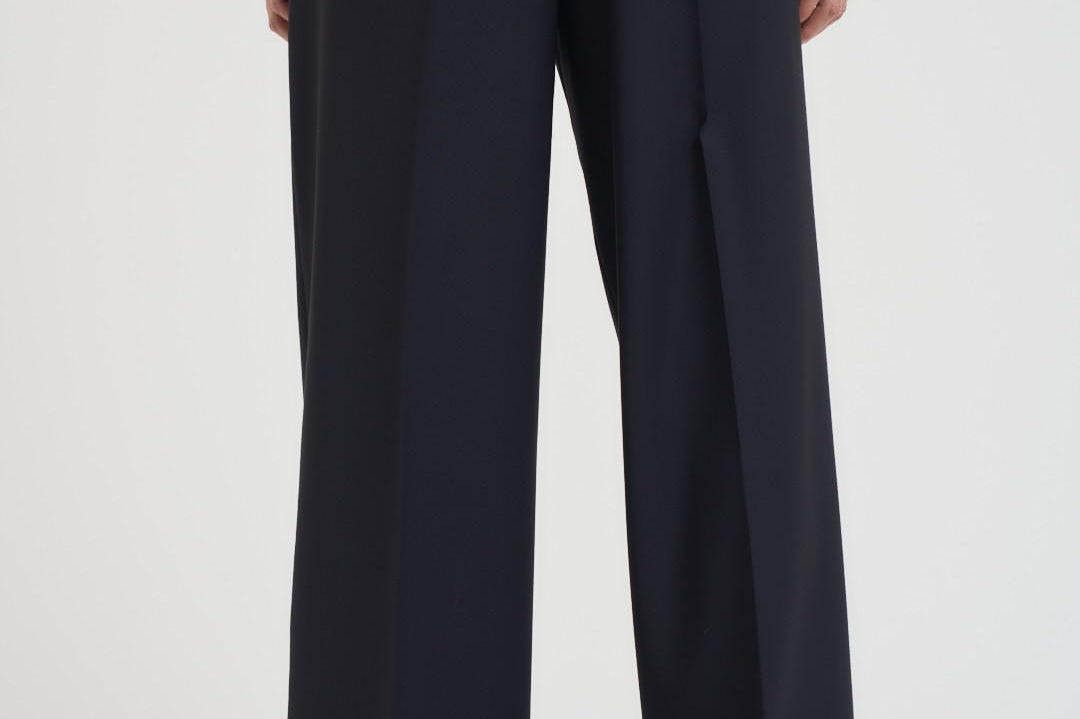 Pantalone donna a palazzo blu BERGAMO 008 MAX MARA STUDIO 