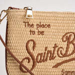 Pochette donna Parisienne Mini beige e marrone PARISIENNEMINISTRAW 00368L MC2 SAINT BARTH 