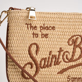 Pochette donna Parisienne Mini beige e marrone PARISIENNEMINISTRAW 00368L MC2 SAINT BARTH 