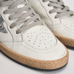 Sneakers donna Ball Star bianca e silver GWF00117 F00377311325 GOLDEN GOOSE 