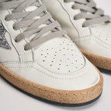 Sneakers donna Ball Star bianca e silver GWF00117 F00377311325 GOLDEN GOOSE 