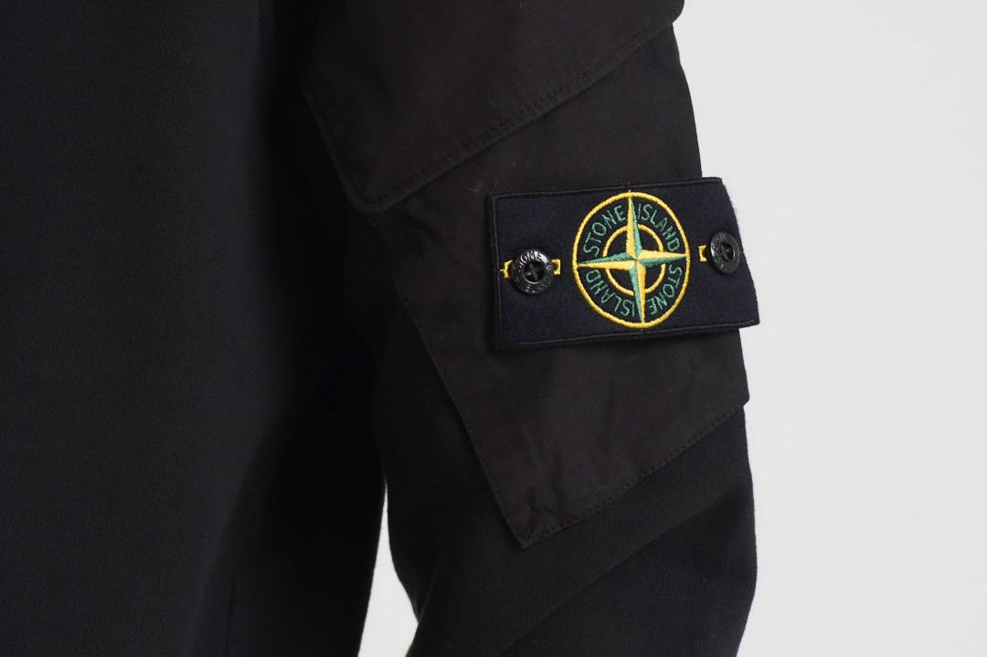 Felpa uomo girocollo nera 6100008 S0A20V0029 STONE ISLAND 