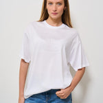 T-shirt donna girocollo bianca MA60N 270 ELISABETTA FRANCHI 