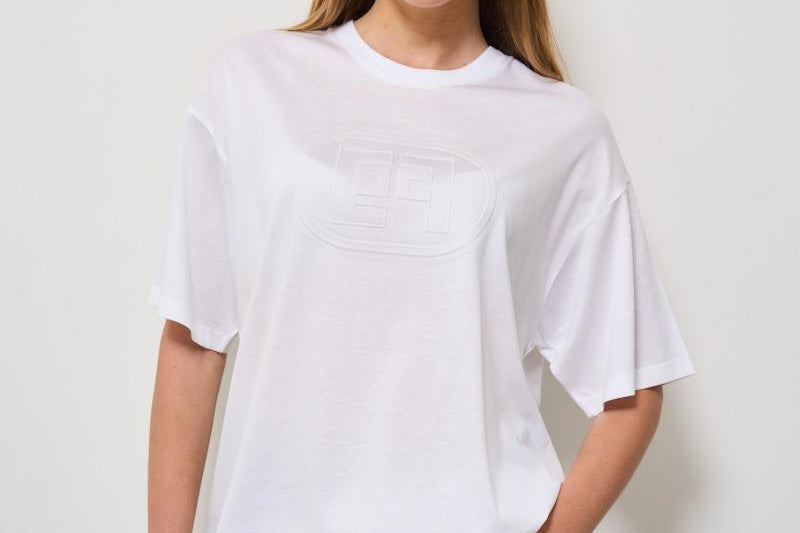 T-shirt donna girocollo bianca MA60N 270 ELISABETTA FRANCHI 
