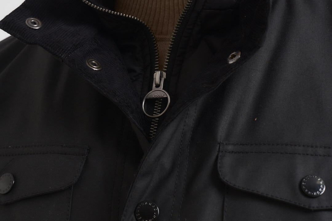 Gicca uomo in cotone cerato Ogston nero MWX0700 BK11 BARBOUR 