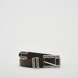 Cintura donna in pelle marrone GWA00779 A00081155312 GOLDEN GOOSE 