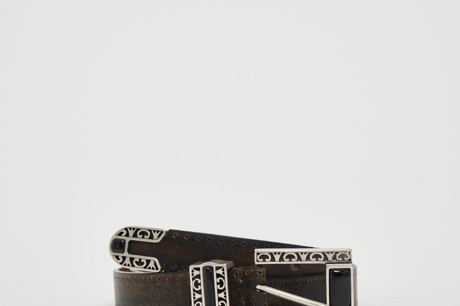 Cintura donna in pelle marrone GWA00779 A00081155312 GOLDEN GOOSE 