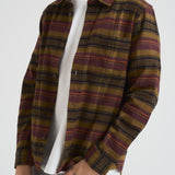Camicia uomo a quadri marrone 1000546 625 LES DEUX 