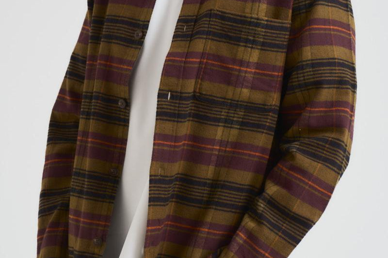 Camicia uomo a quadri marrone 1000546 625 LES DEUX 