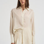 Camicia donna Bridget gessata panna 11033 MTL55 ANINE BING 