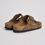 Sandalo uomo Arizona in suede marrone 1030865 DARK TEE BIRKENSTOCK 