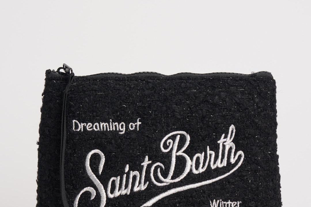 Pochette donna Aline in tweed nera ALINE TWEED00 MC2 SAINT BARTH 