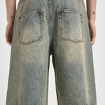 Bermuda uomo in denim slavato 308 DARK BLUE WOODBIRD 
