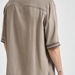 Camicia uomo a maniche corte tortora GMP02612 P00232760398 GOLDEN GOOSE 