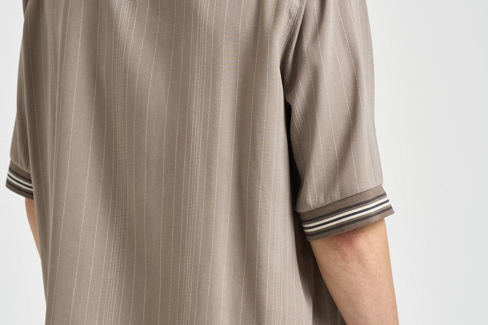 Camicia uomo a maniche corte tortora GMP02612 P00232760398 GOLDEN GOOSE 