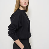 Maglia donna con incrocio nera F5SG30 Y69 LIVIANA CONTI 