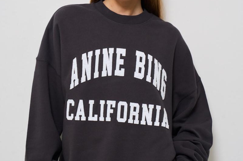 Felpa donna girocollo Miles nera 100025 009 ANINE BING 