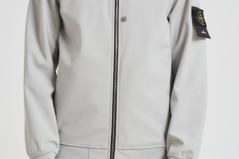 Giacca uomo Soft Shell grigio chiaro Q100004 S0B22V0061 STONE ISLAND 