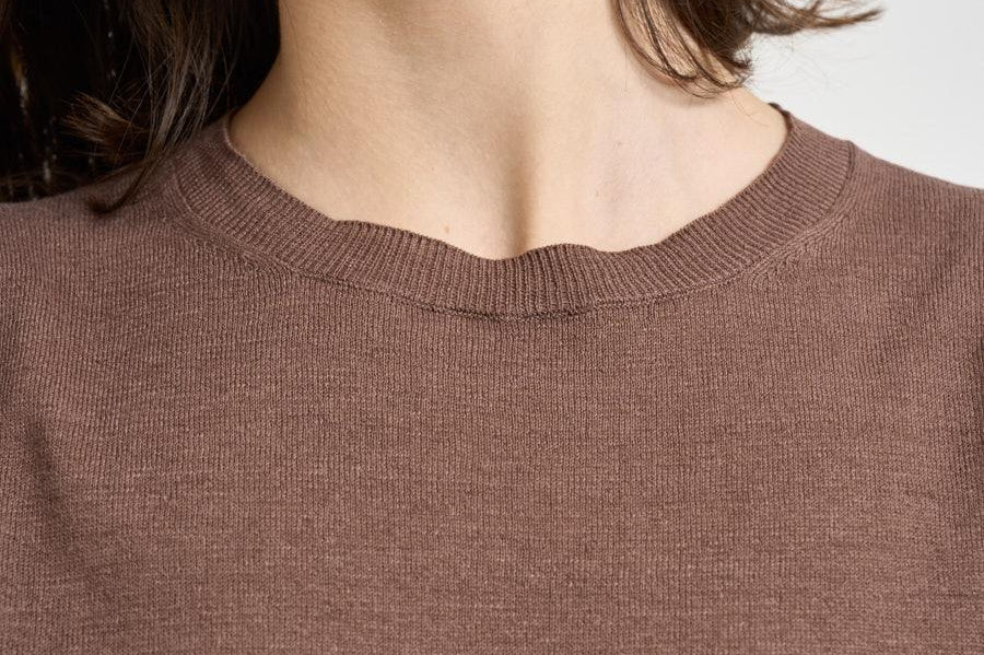 T-shirt donna in maglia tortora 850304 ZA492Z3560 ZANONE 