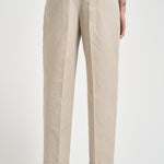 Pantalone uomo con pinces beige MANHA 300512523 BRIGLIA 