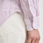 Camicia donna a righe lilla 211A96158 006 RALPH LAUREN 