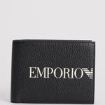 Portafoglio uomo nero con logo bianco EM003591 AF19355UC001 EMPORIO ARMANI 