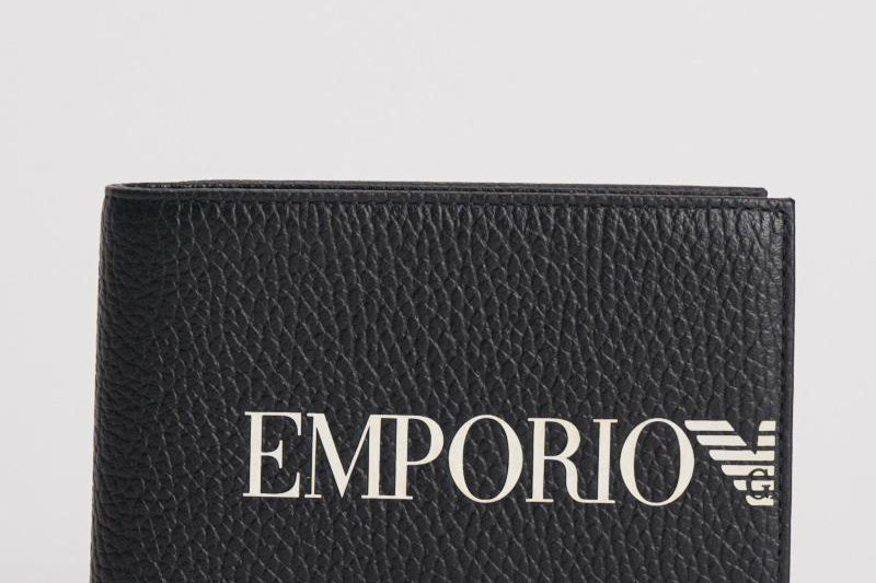 Portafoglio uomo nero con logo bianco EM003591 AF19355UC001 EMPORIO ARMANI 