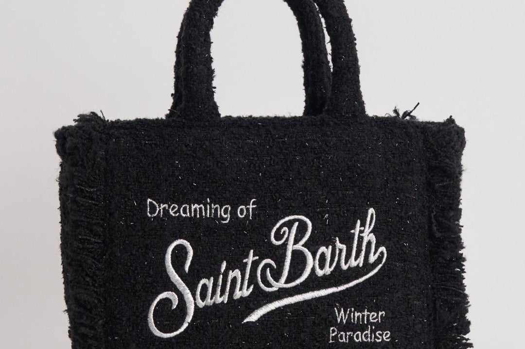 Borsa donna Vanity Tweed mini in lana nero VANITYMNTWEED 00 MC2 SAINT BARTH 