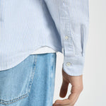 Camicia uomo a righe azzurra e bianca CH5625 E7B LACOSTE 