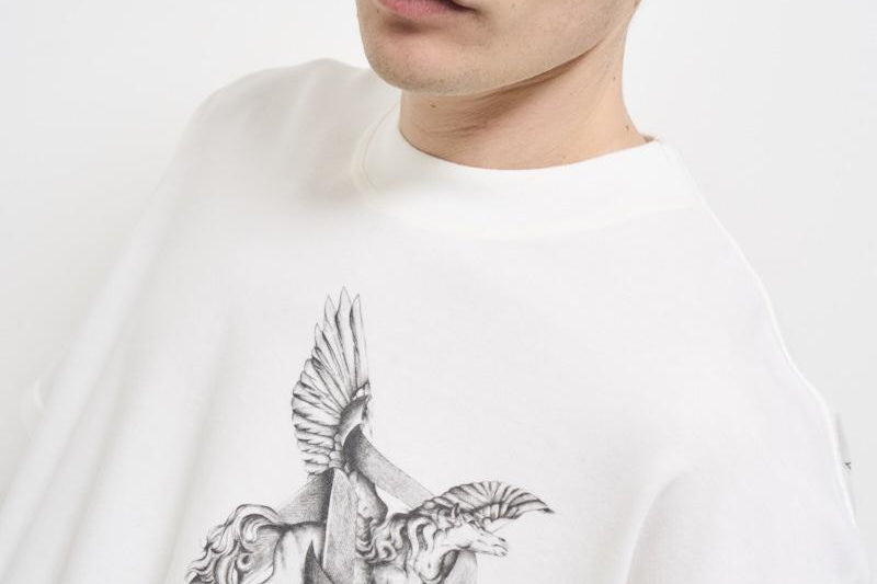 T-shirt uomo girocollo bianca MLM41066 72 REPRESENT 