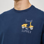 T-shirt uomo girocollo blu SPECIALSUMMER 61EMB MC2 SAINT BARTH 