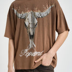 T-shirt uomo con stampa marrone 100592 16DUSTYBROWN REPRESENT 