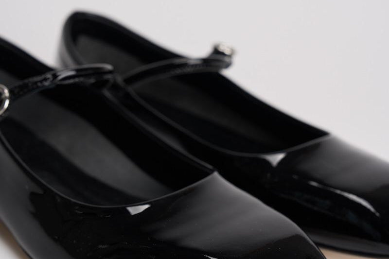 Ballerina in pelle finitura lucida FLRAZS08FL BLACK AEYDE 