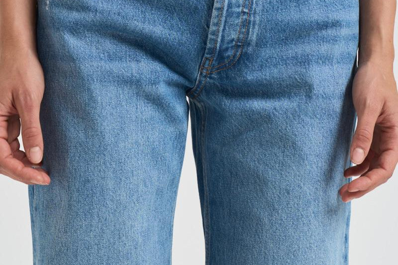 Jeans donna in cotone a gamba larga 7135 447 ANINE BING 