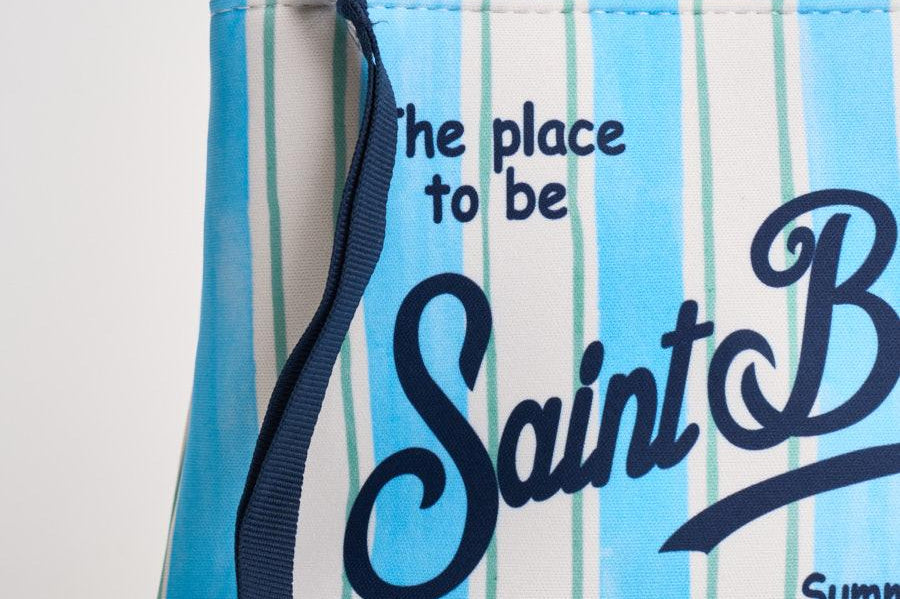 Pochette donna Aline a righe azzurra e bianca ALINE 00925L MC2 SAINT BARTH 