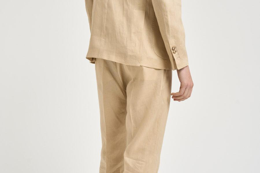 Abito uomo beige in lino MERINI ABS707BEIGE ACCADEMIE TESSILI 