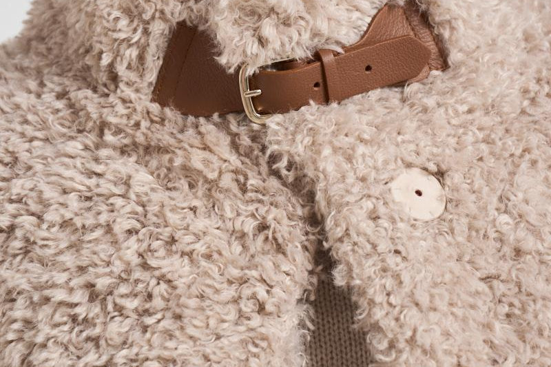 Giubbotto donna teddy beige GI000331D 1985 HERNO 